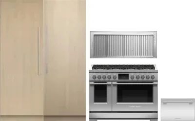 5 Piece Package Includes Refrigerator, Freezer, Range, Hood And Dishwasher